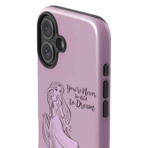 Disney Princess Rapunzel Never Too Old To Dream Art iPhone 16 Plus Impact Case